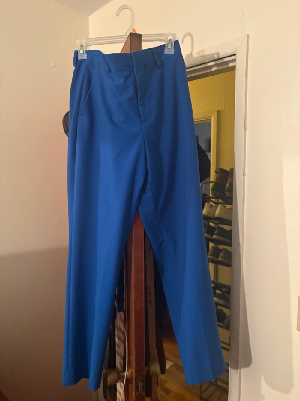 Men's  Express Extra Slim Blue Dress Pants